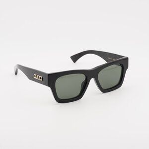 Gucci GG1835SA 001 Sunglasses Black Square Frame, Grey Lenses